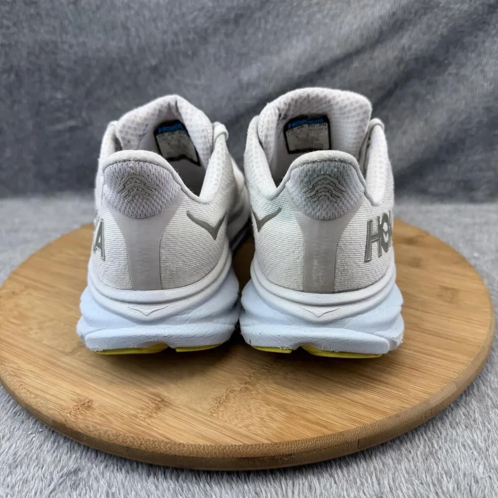 Hoka One One Clifton 9 Shoes Womens Size 7.5 White Running Sneakers 1127896 NCIW